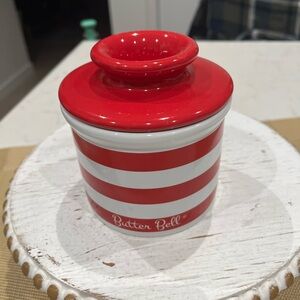 Bold Red and White Striped Accent Decor